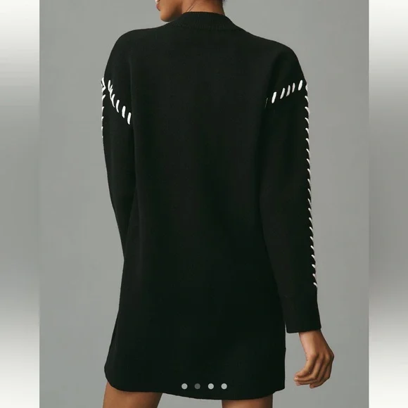Anthropologie Black Long Sleeve Dress - Picture 2 of 5